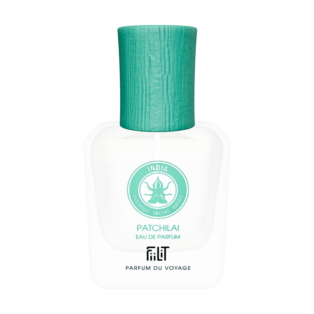 Patchilaï India, eau de parfum FiiLiT en flacon 50 ml rechargeable, modèle 3D à faire tourner
