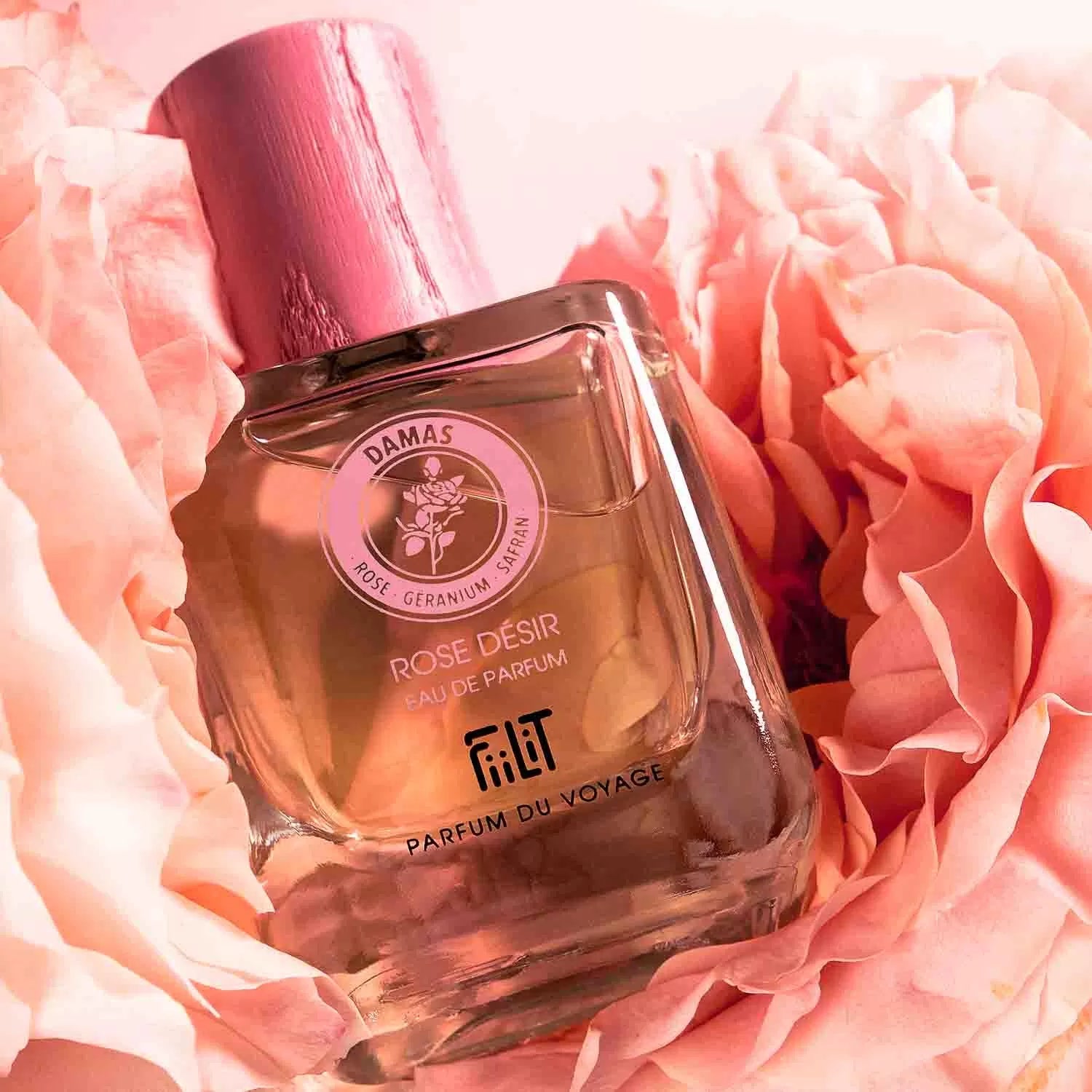 ROSE DÉSIR - DAMAS Eau de Parfum - FiiLiT Parfum du voyage50mLROSE DÉSIR - DAMAS Eau de Parfum